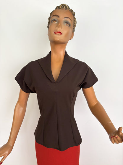 M | 1940s Style Sailor Collar Top