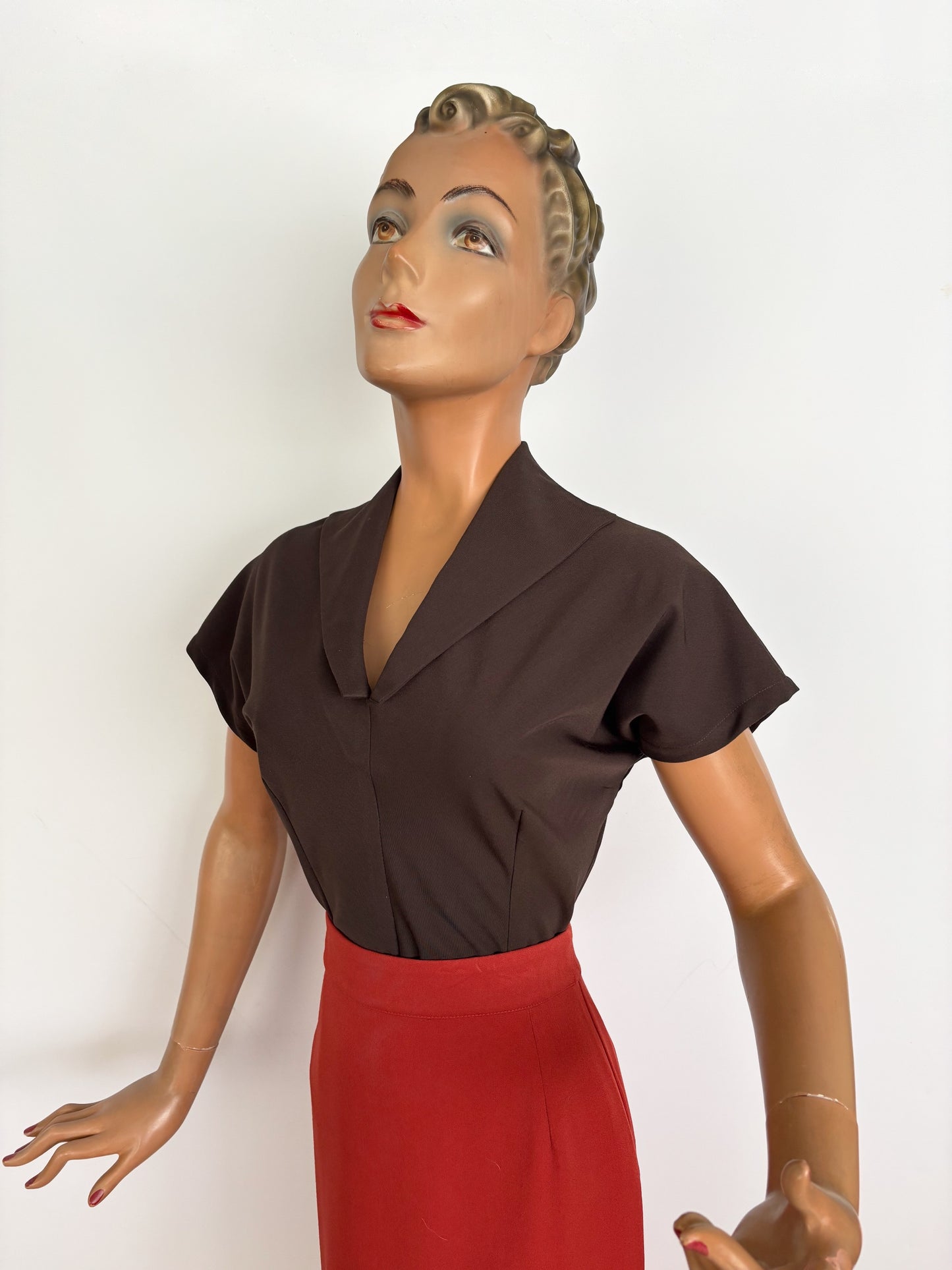 M | 1940s Style Sailor Collar Top