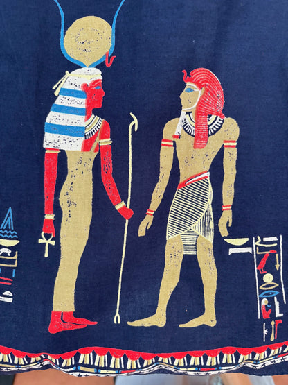 S/M | 1950s Egyptian Novelty Print Skirt