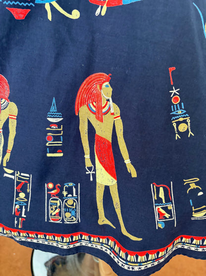 S/M | 1950s Egyptian Novelty Print Skirt