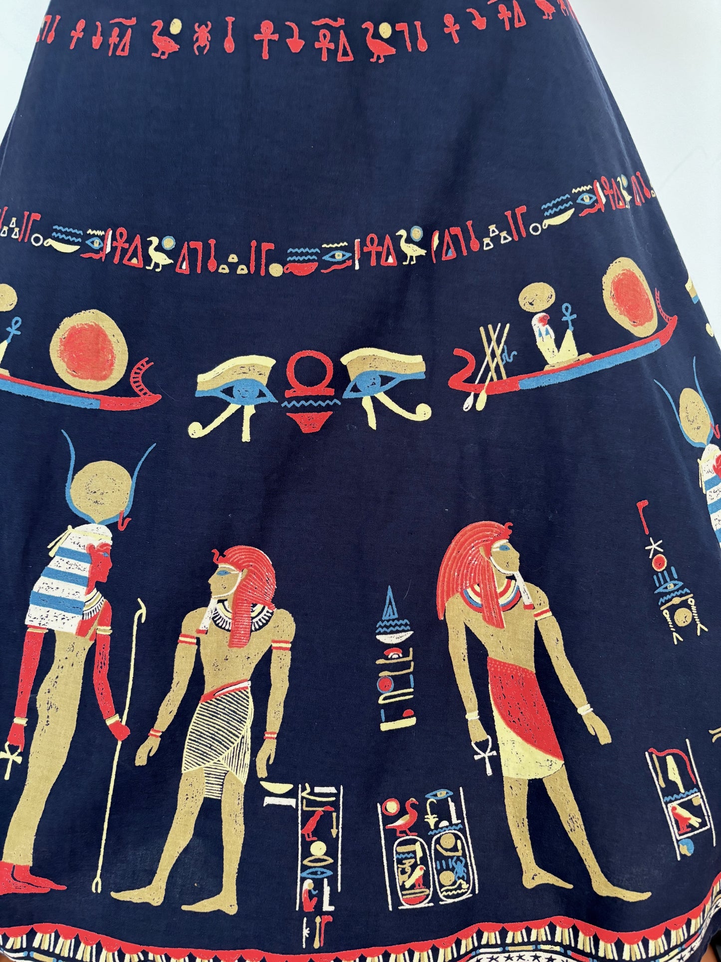 S/M | 1950s Egyptian Novelty Print Skirt