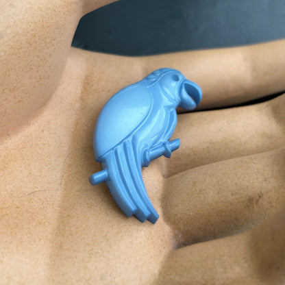 Vintage Plastic Parrot Brooch