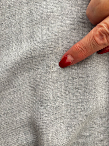 1940s/50s Hobbies Lorch of Dallas Light Blue Grey Wool Day Dress | S/M