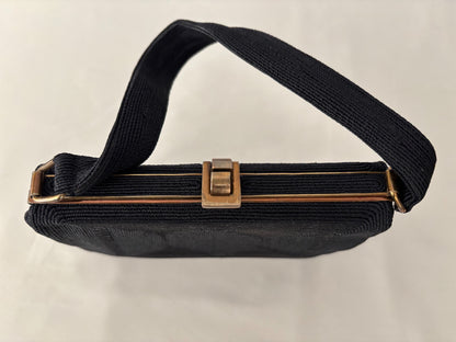 1940s/50s Black Cordé Handbag