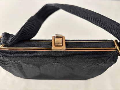 1940s/50s Black Cordé Handbag