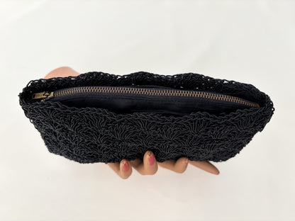 1950s/60s Black Beaded Evening Clutch