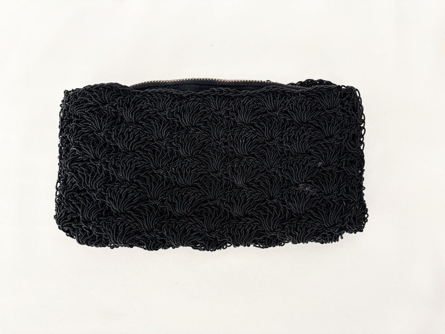 1950s/60s Black Beaded Evening Clutch