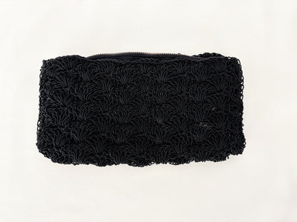 1950s/60s Black Beaded Evening Clutch