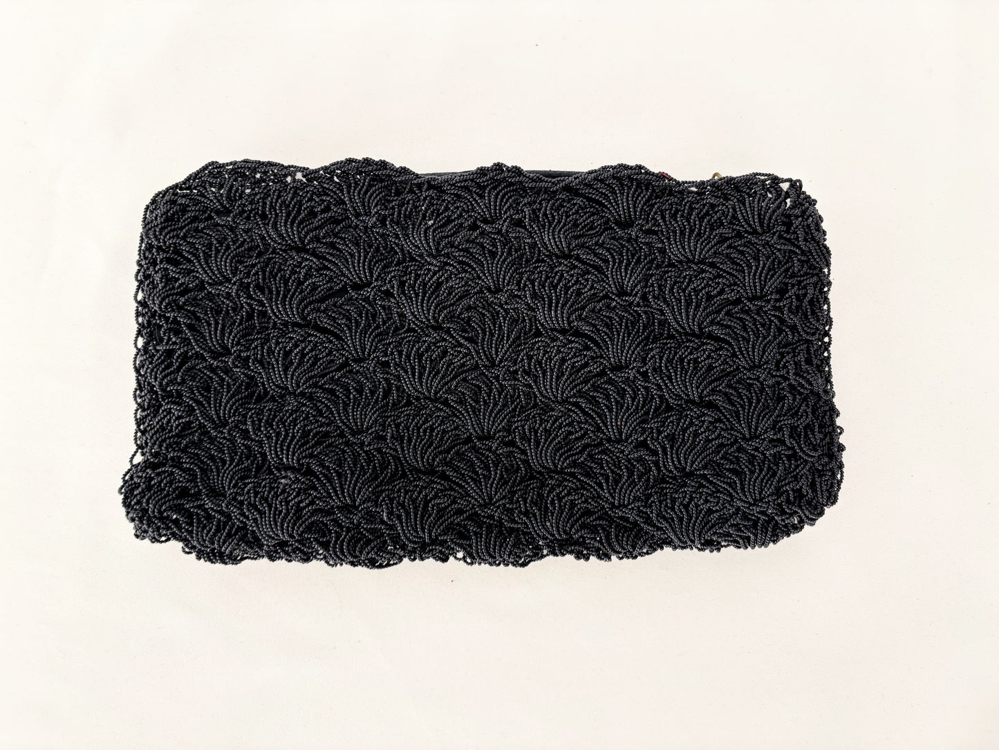 1950s/60s Black Beaded Evening Clutch