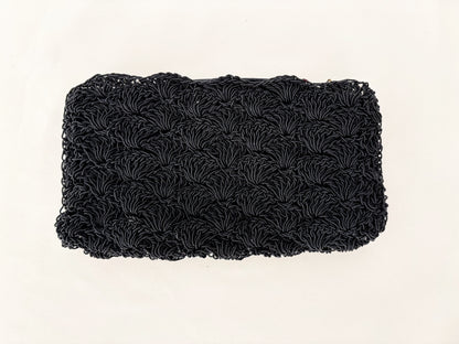 1950s/60s Black Beaded Evening Clutch
