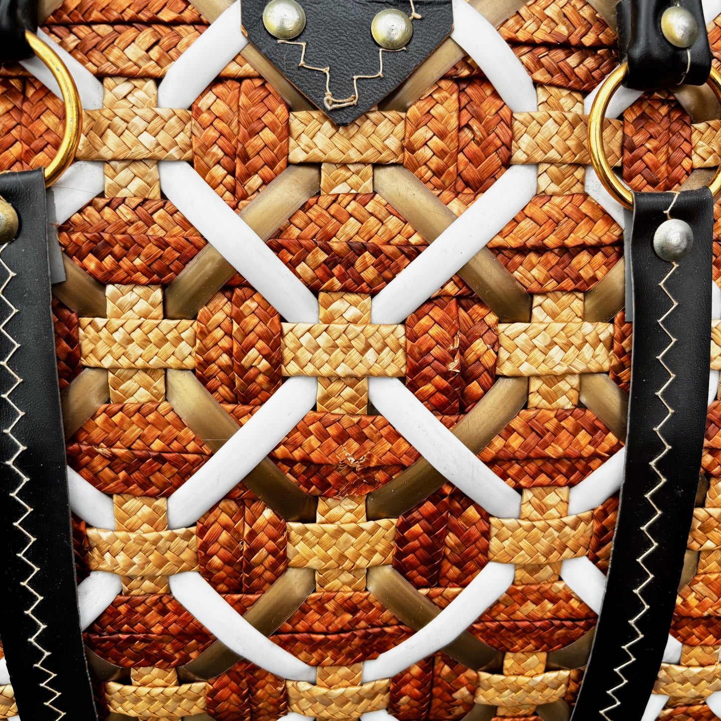 1960s Large Woven Straw Handbag