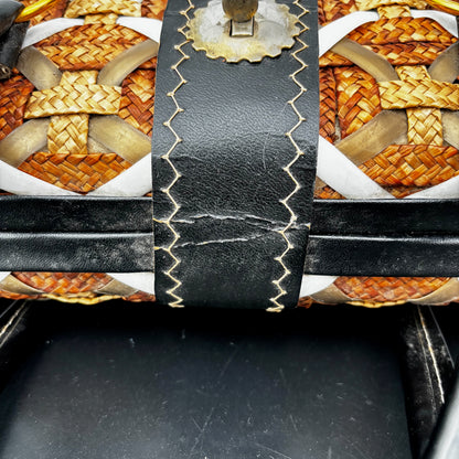 1960s Large Woven Straw Handbag
