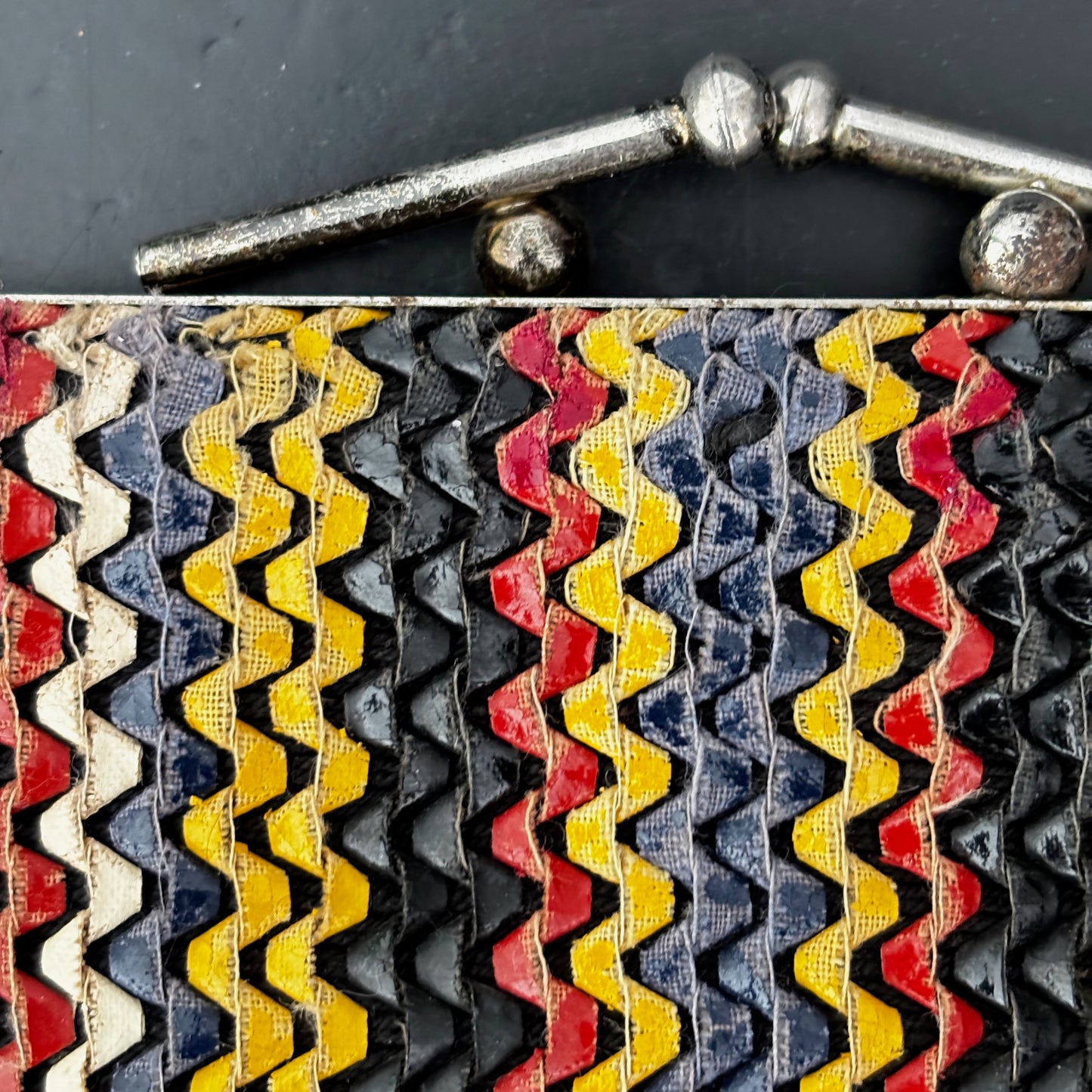 1940s Multi Color Telephone Cord-Style Handbag