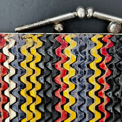 1940s Multi Color Telephone Cord-Style Handbag