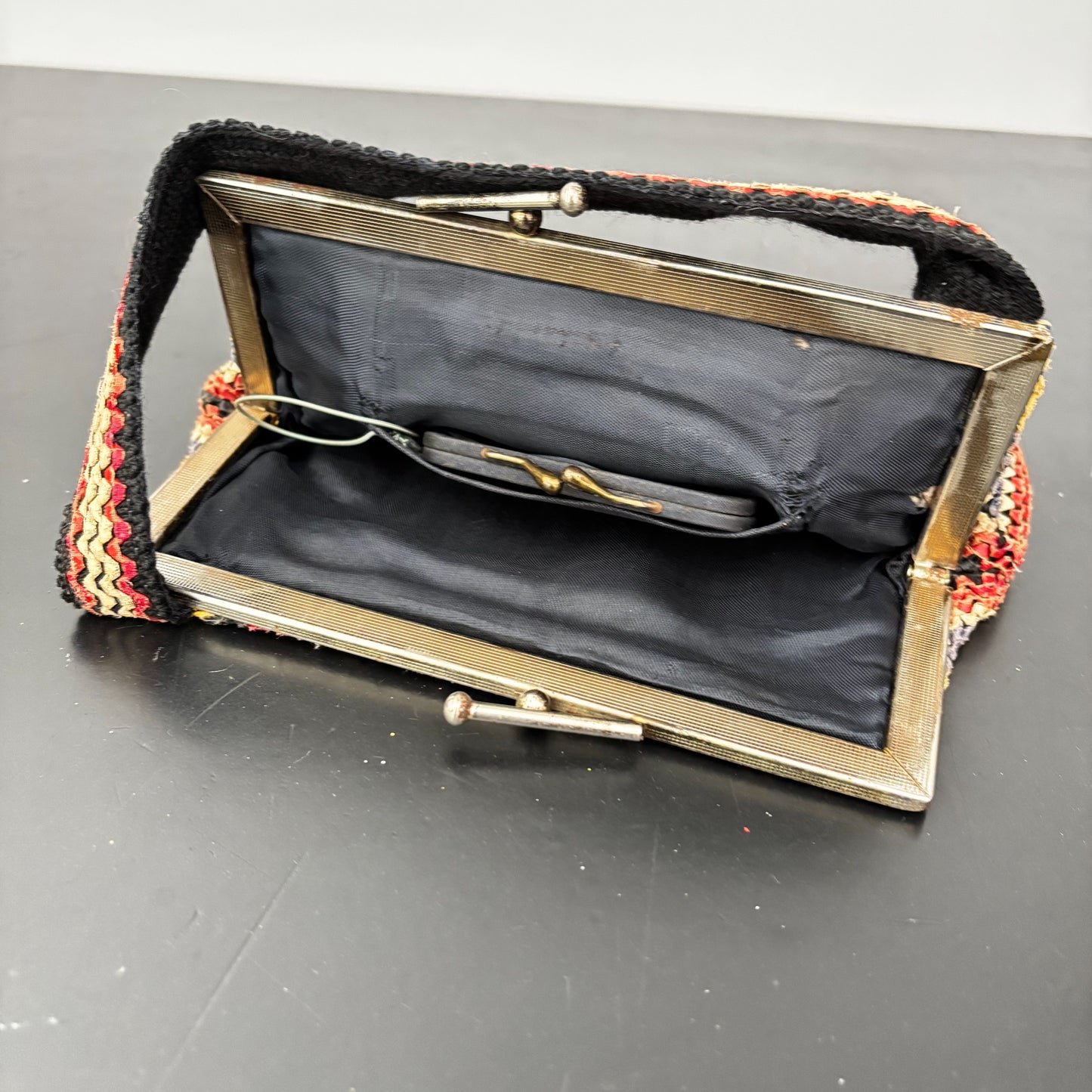 1940s Multi Color Telephone Cord-Style Handbag