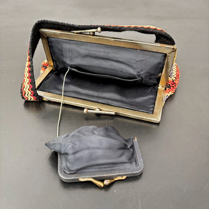1940s Multi Color Telephone Cord-Style Handbag