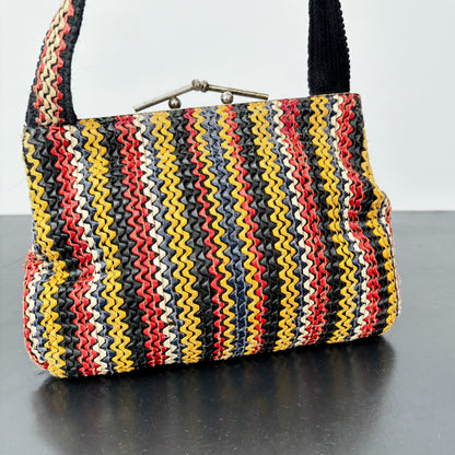 1940s Multi Color Telephone Cord-Style Handbag