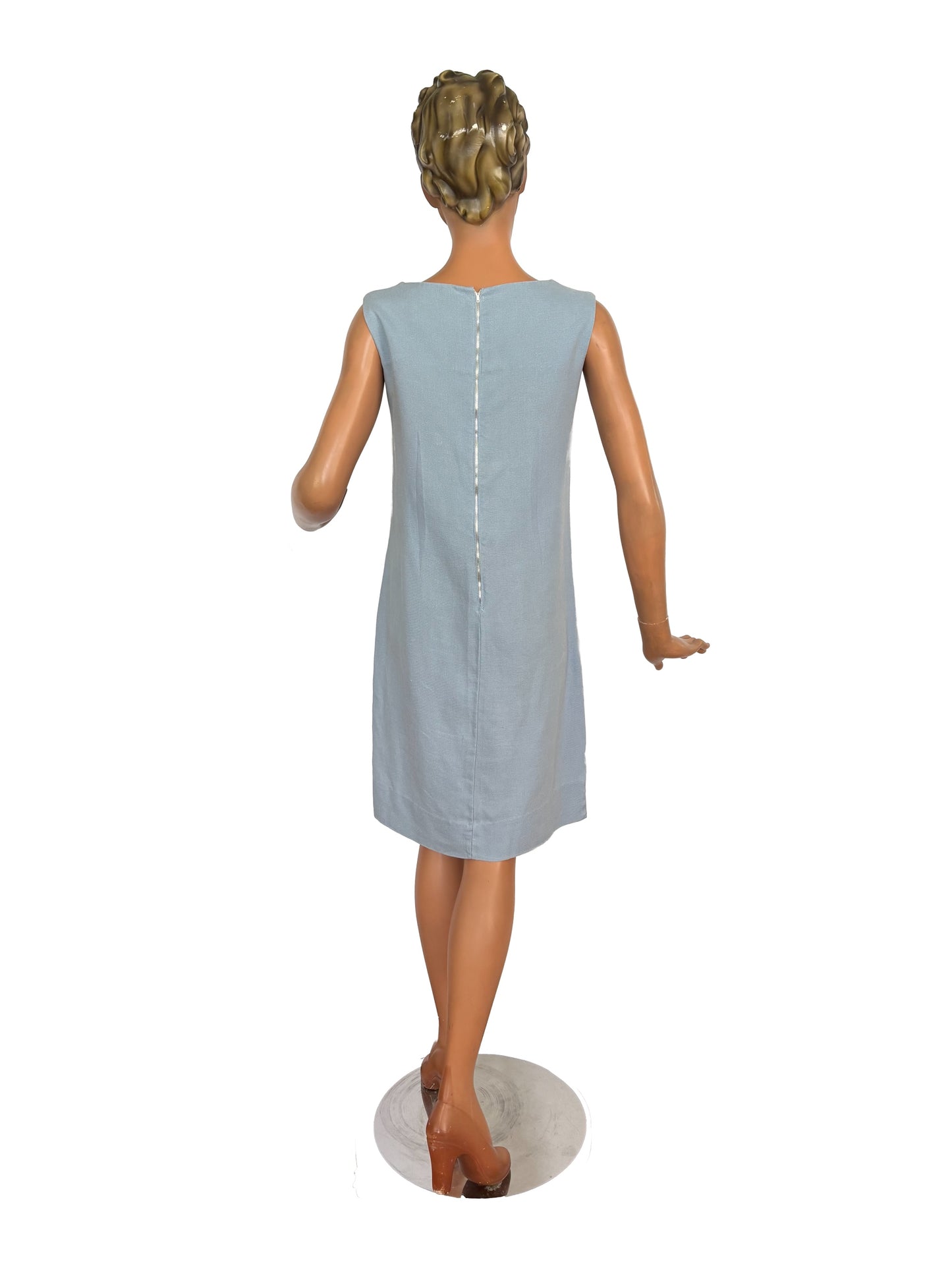 XS/S | 1960s Irish Linen Novelty Appliqué Shift Dress