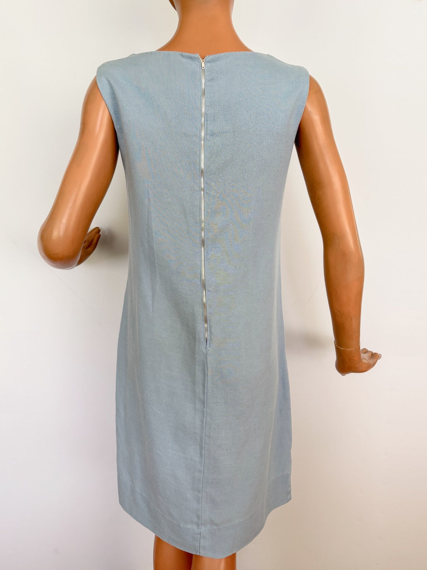 XS/S | 1960s Irish Linen Novelty Appliqué Shift Dress