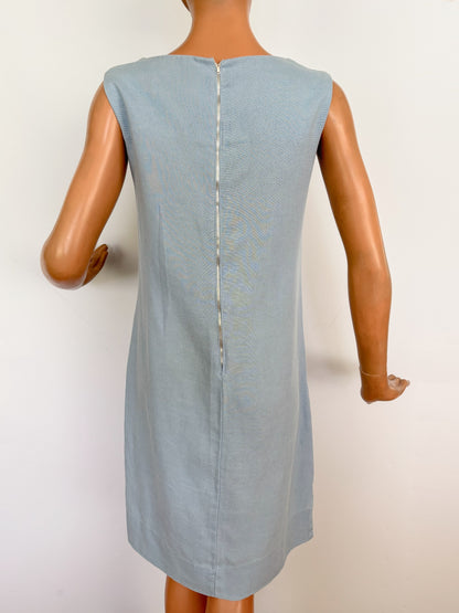 XS/S | 1960s Irish Linen Novelty Appliqué Shift Dress
