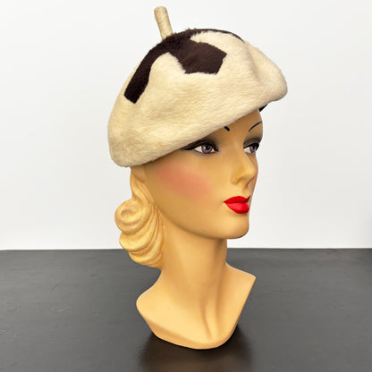 1960s Schiaparelli Starburst Mod Beret