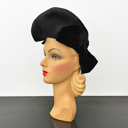 1940s Avant-garde Felt Beret