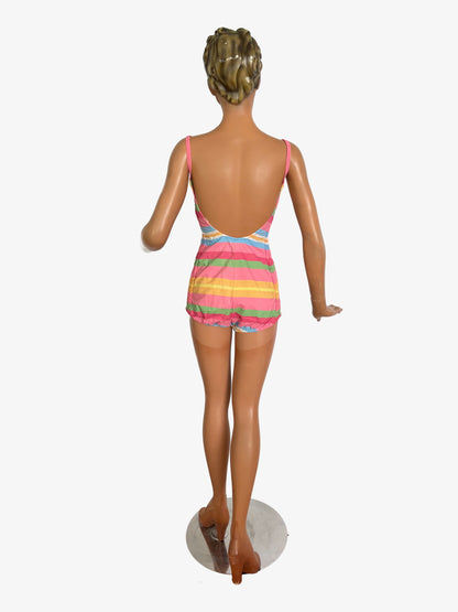 XS/S | 1950s/60s Jantzen Striped Skirted Swimsuit