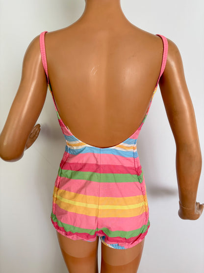 XS/S | 1950s/60s Jantzen Striped Skirted Swimsuit