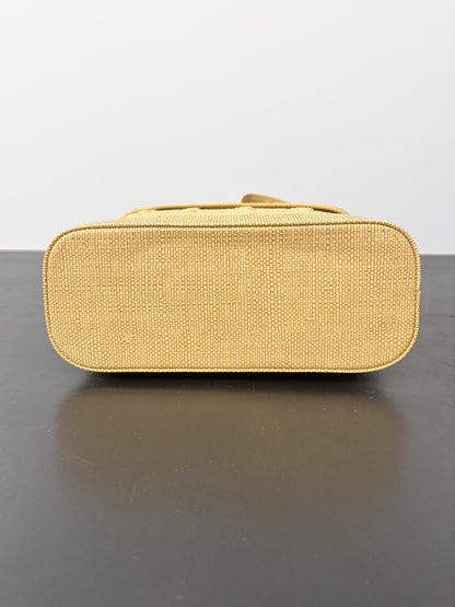 1960s Yellow Textured Plastic Box Purse