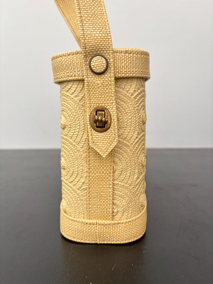 1960s Yellow Textured Plastic Box Purse
