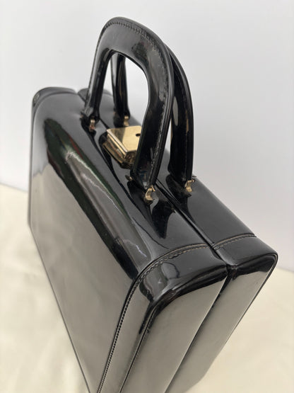 1950s/60s Black Patent Leather Beauty Case