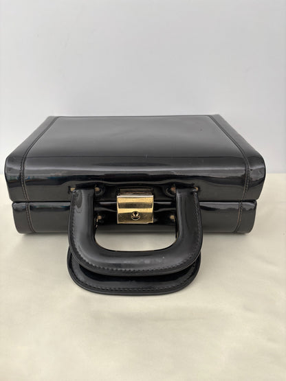 1950s/60s Black Patent Leather Beauty Case