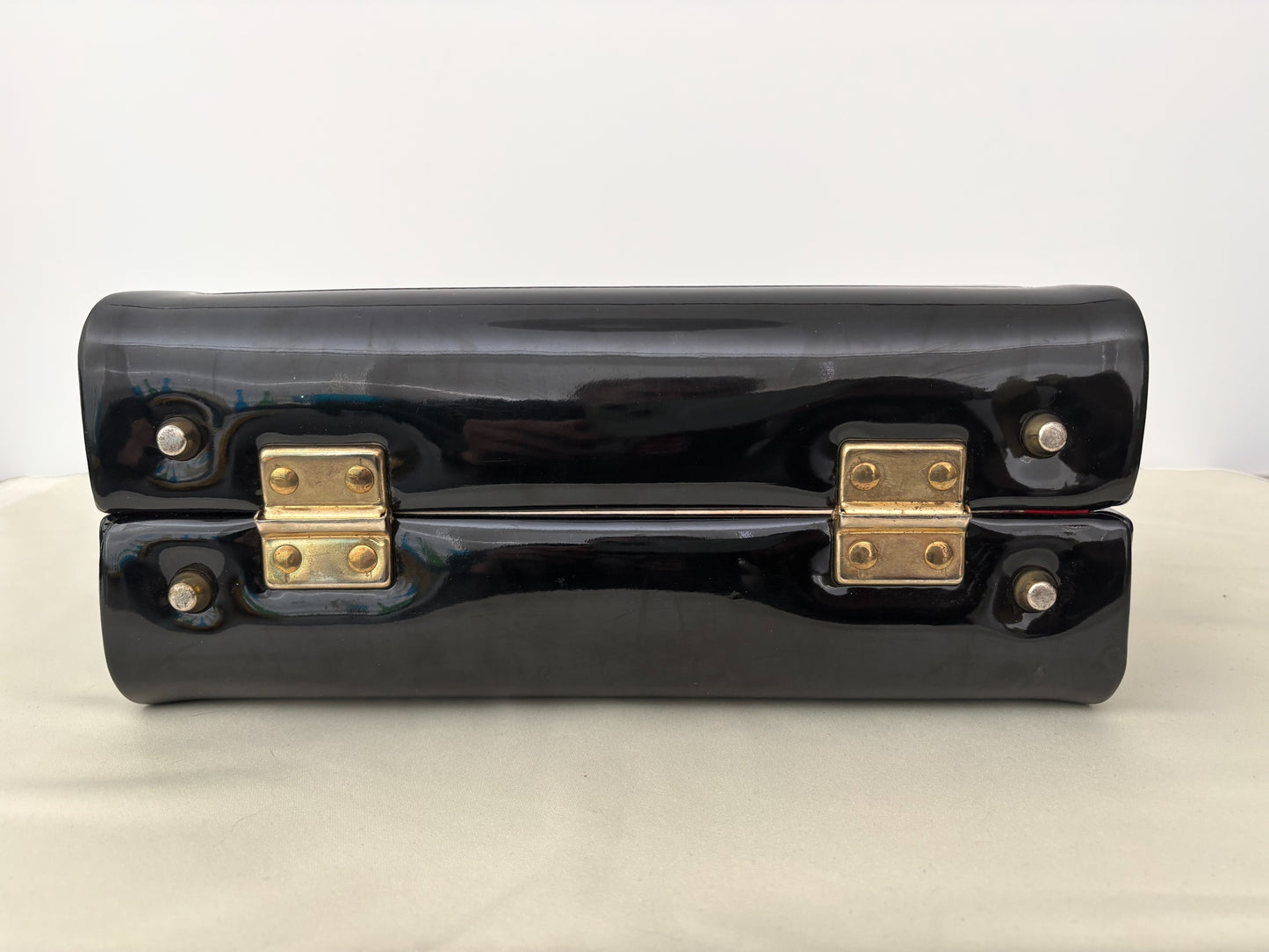 1950s/60s Black Patent Leather Beauty Case