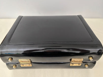 1950s/60s Black Patent Leather Beauty Case