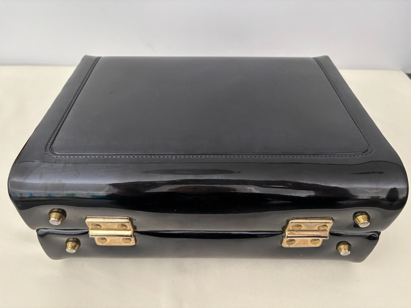 1950s/60s Black Patent Leather Beauty Case