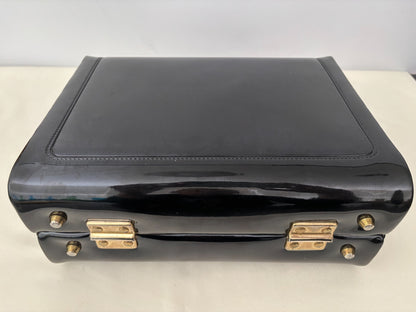 1950s/60s Black Patent Leather Beauty Case