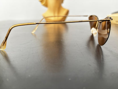 1950s Samco Gold Metal Cat Eye Sunglasses