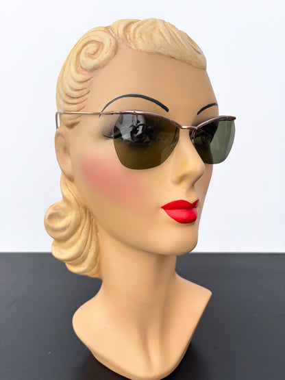 Deadstock 1950s Samco Gold Metal Sunglasses