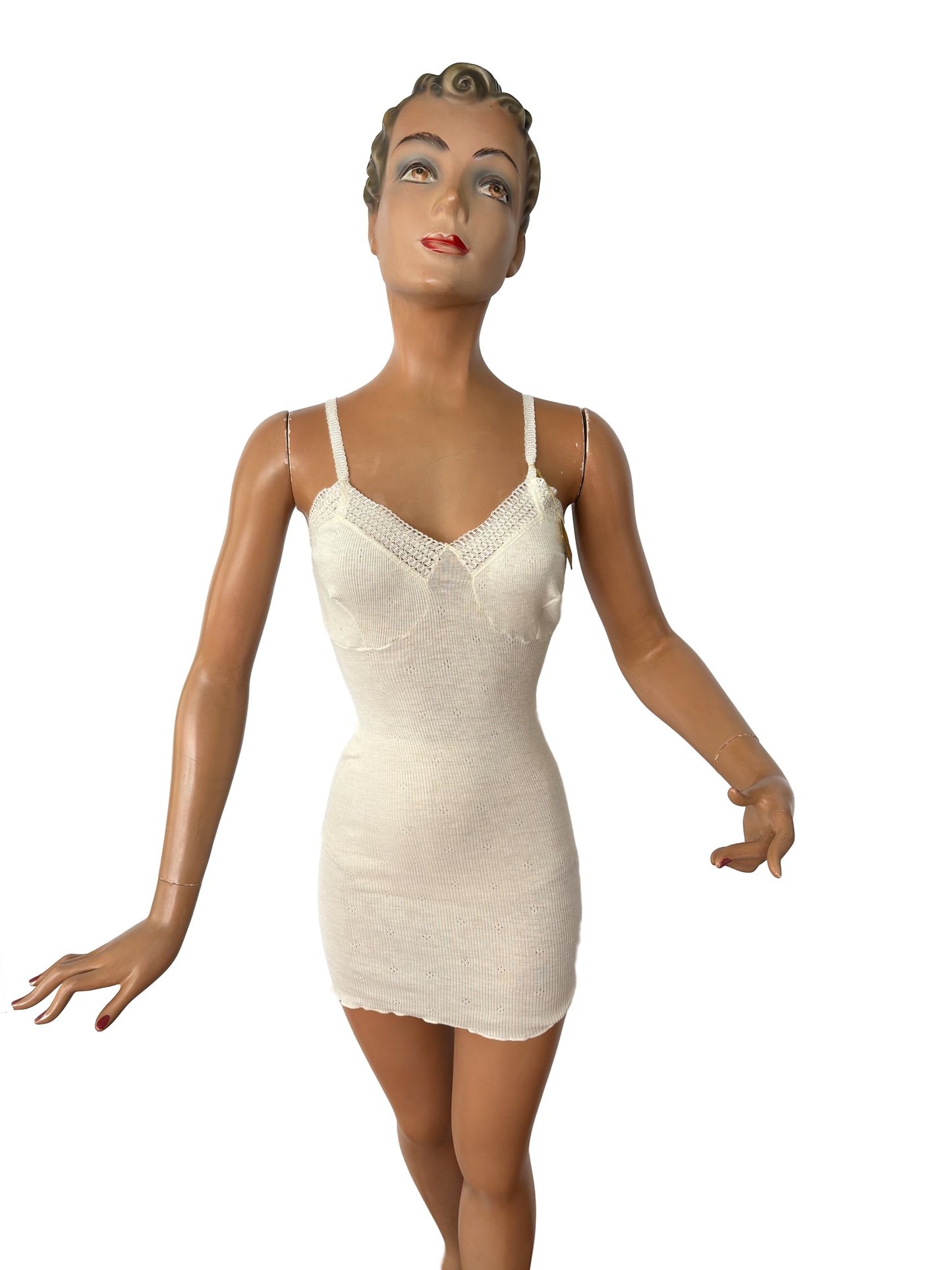 1950s/1960s NOS Dralon Ajour Camisole Slip | M/L