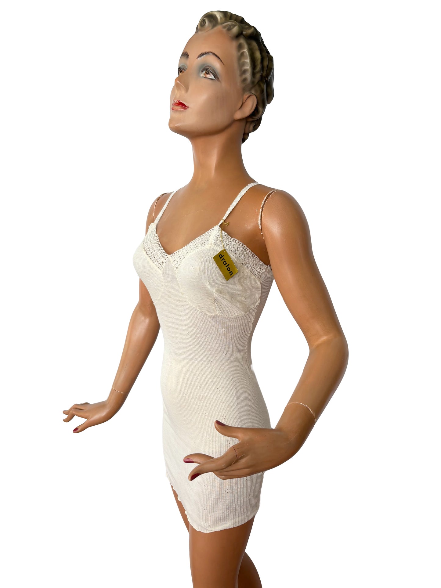 1950s/1960s NOS Dralon Ajour Camisole Slip | M/L