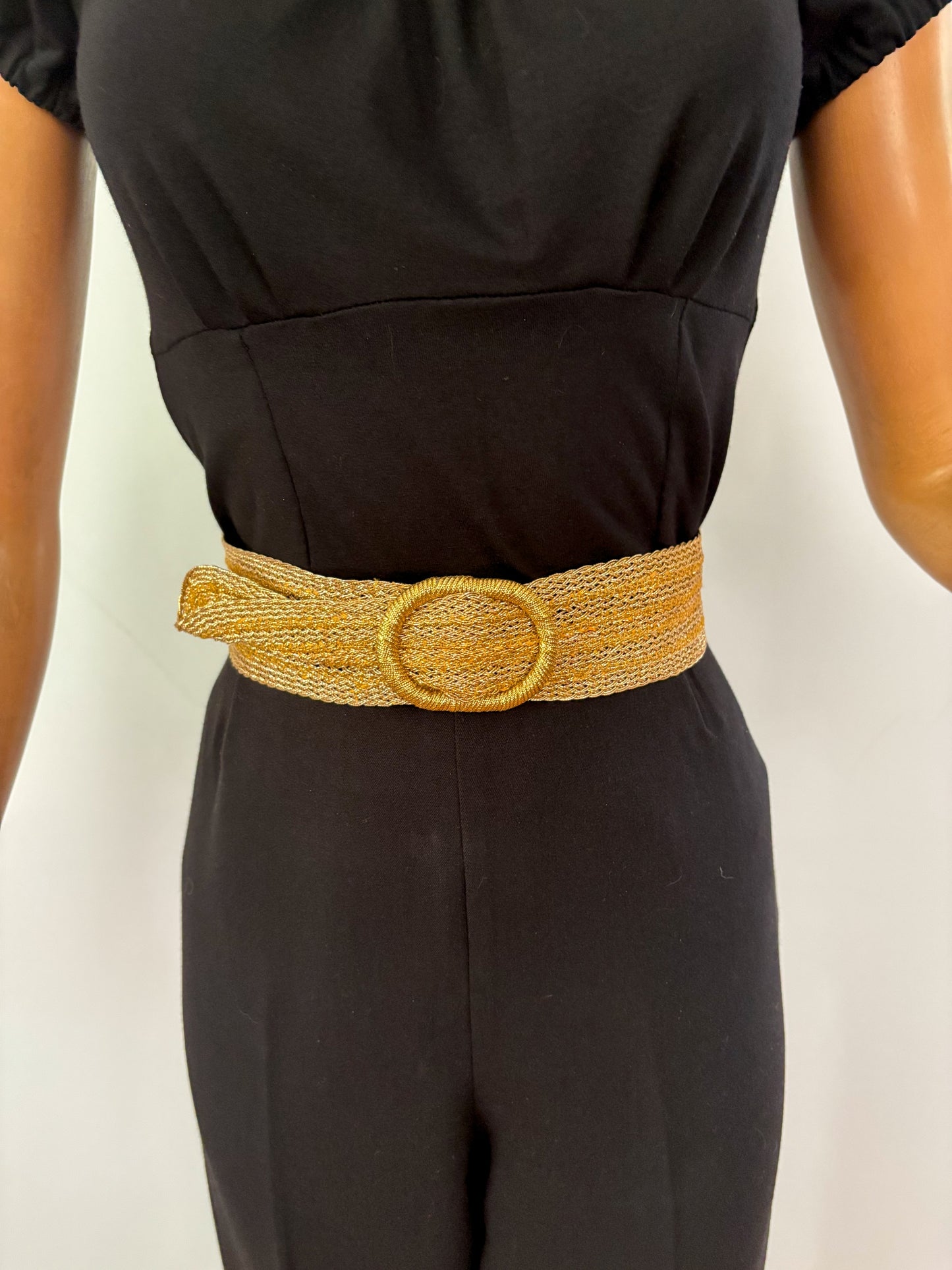 1950s Gold Metal Thread Waist Belt