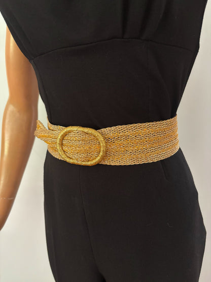 1950s Gold Metal Thread Waist Belt