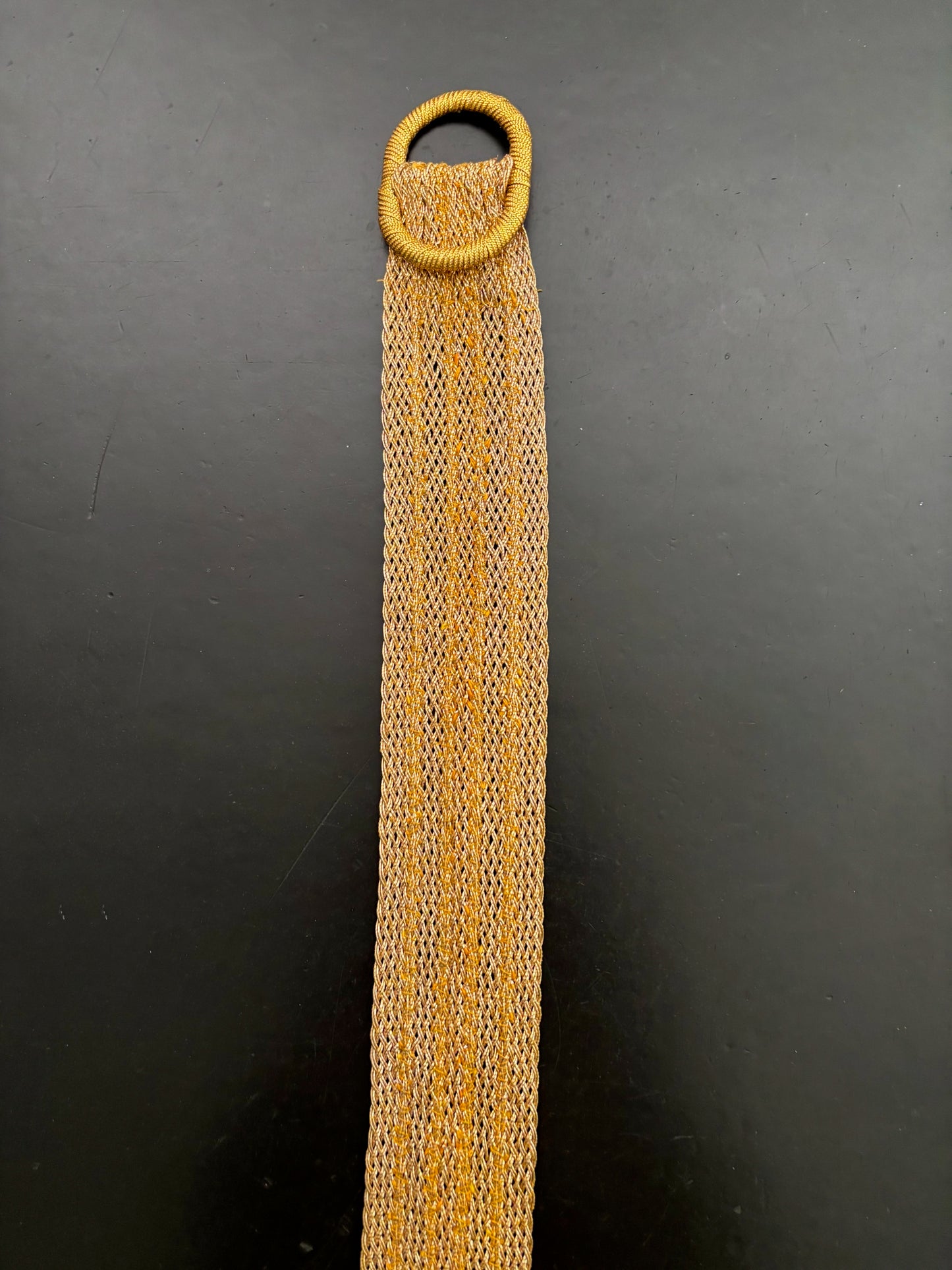 1950s Gold Metal Thread Waist Belt