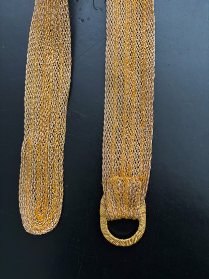 1950s Gold Metal Thread Waist Belt