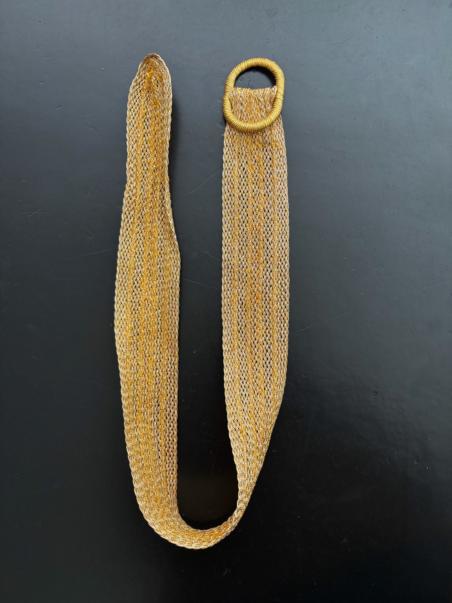 1950s Gold Metal Thread Waist Belt