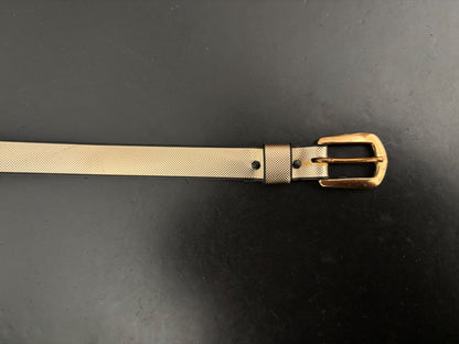 1960s Gold Textured Skinny Belt