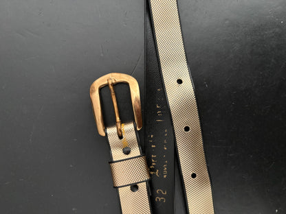 1960s Gold Textured Skinny Belt