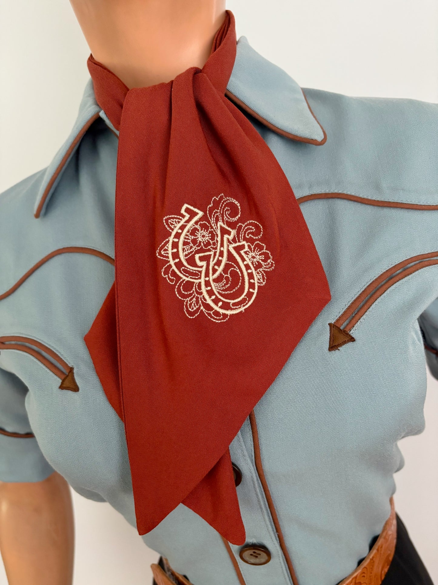 Western Style Embroidered Scarf