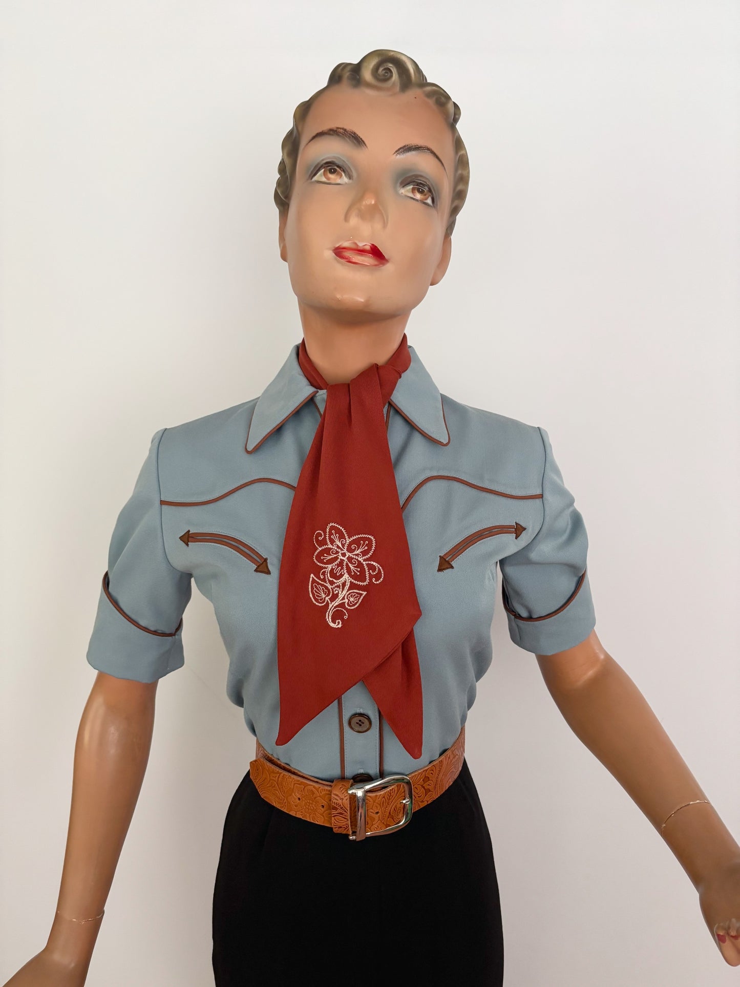 Western Style Embroidered Scarf