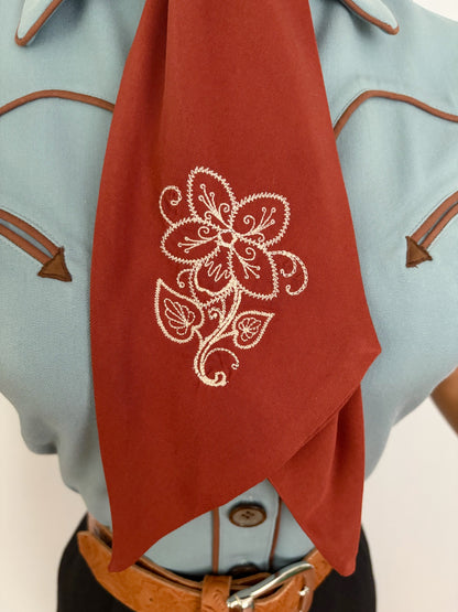 Western Style Embroidered Scarf